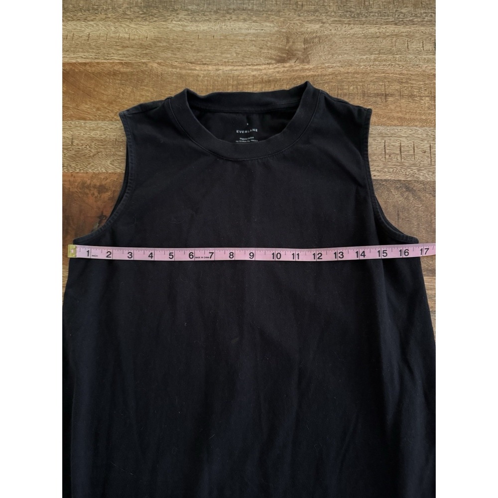 Everlane Black Sleeveless Weekend Tank Dress Midi Minimalist Basic‎ Size S - Picture 6 of 8